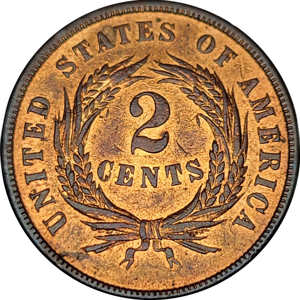 1864-2c-Two-Cent-Copper-Lm-#6